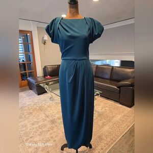 BHLDN Teal Short  Sleeve Dress